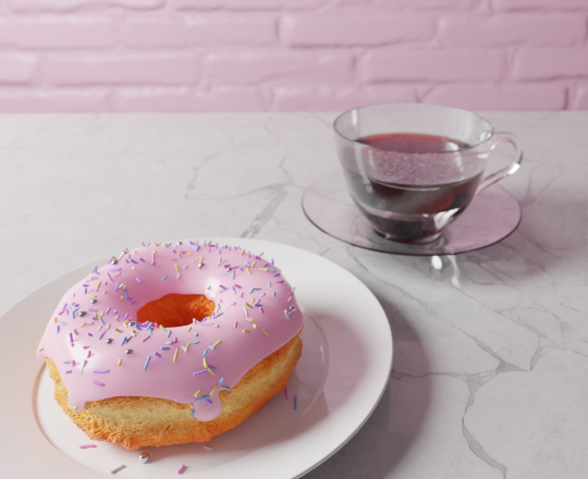 Animation 3D Donut Slide